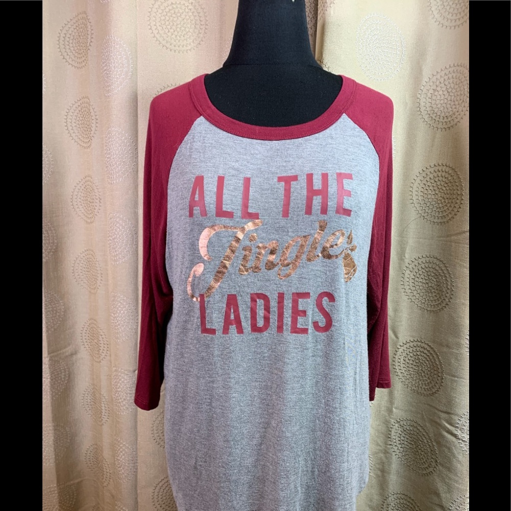 Fifth Sun Holiday Shirt with 3/4 sleeves